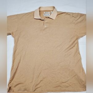 Vintage Sedgefield Mercerized Cotton Polo Shirt Mens XL Tan Golf Preppy 80s 90s